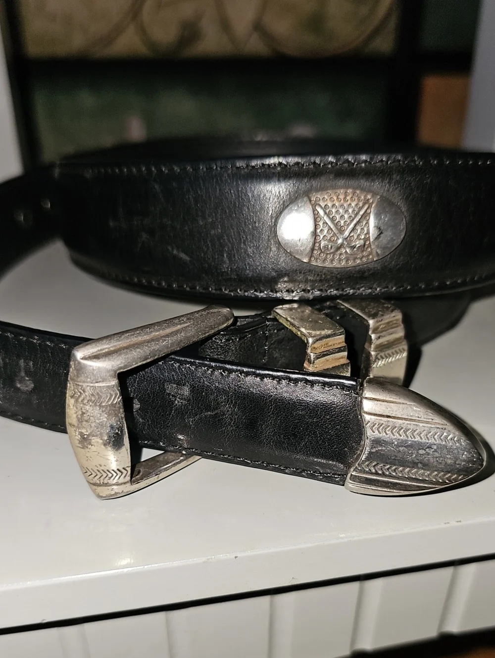 AML3000 Golf Theme Leather Belt